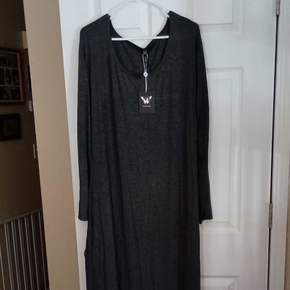 New! White Mark Size 3X Long Sleeve Maxi Dress (y555)
